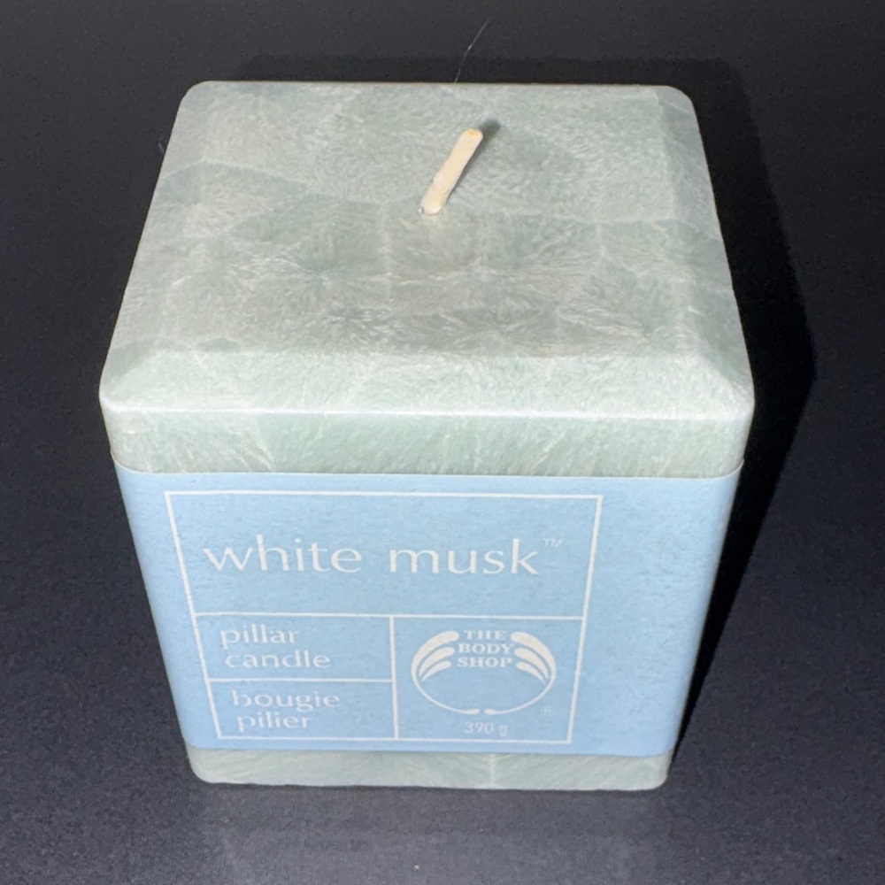 The Body Shop White Musk Pillar Candle 2001 Discontinued Rare
